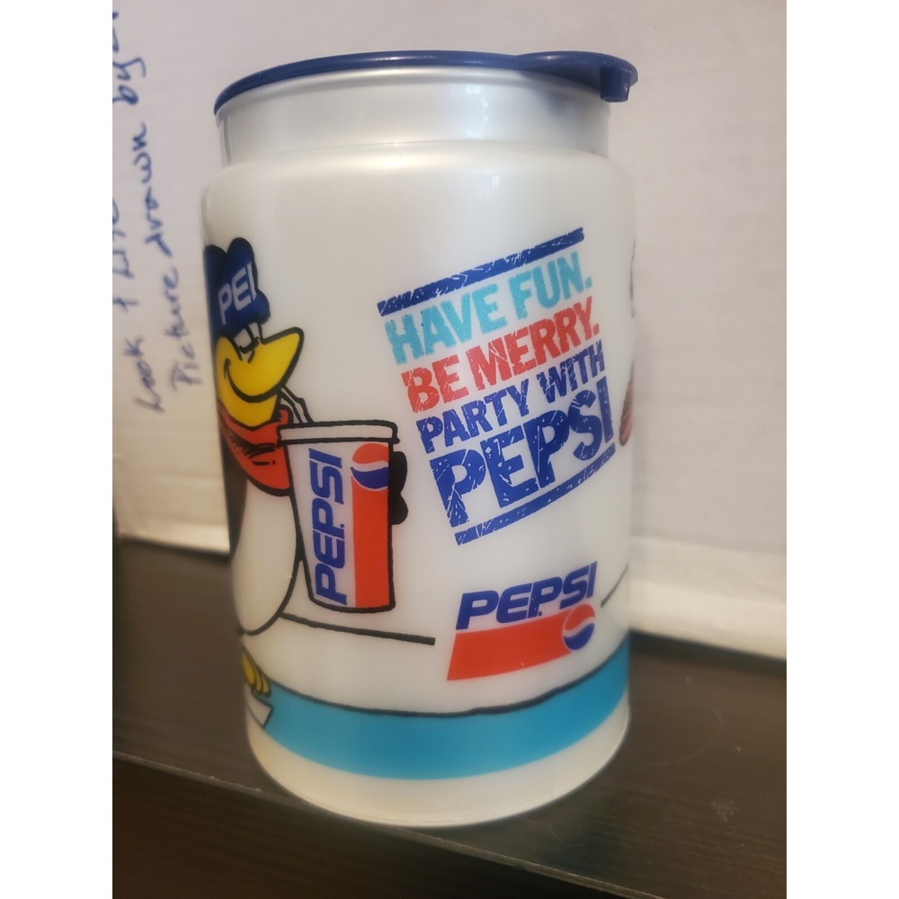 Vintage Have Fun, Be Merry, Party w/Pepsi Penguin Thermal Mug - Picture 2 of 3